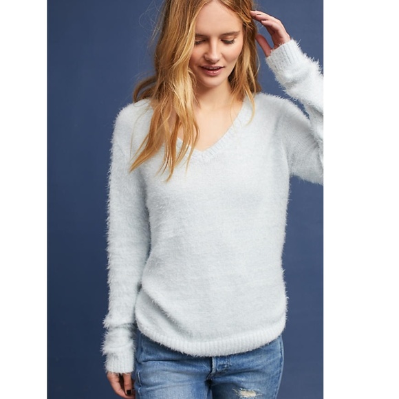 Anthropologie Sweaters - Anthropologie Eyelash V-Neck Pullover  new